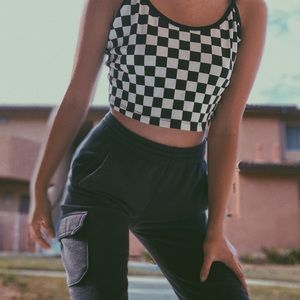 checkered top